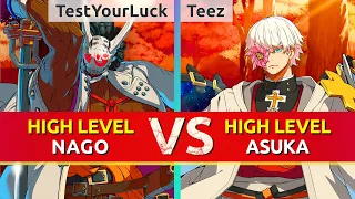 GGST ▰ TestYourLuck (Nagoriyuki) vs Teez (Asuka). High Level Gameplay