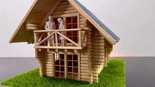 Miniature Log house build | part 2 #house #diy