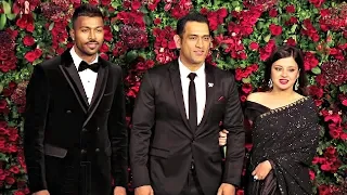 Ms Dhoni With Wife Sakshi Dhoni And Hardik Pandya At Deepika - Ranveer Wedding Reception