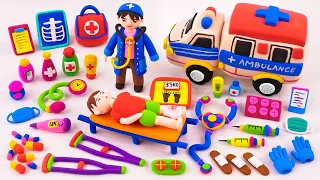 DIY How to Make Polymer Clay Miniature Doctor Set with Ambulance, Mini Medical Kit | Easy tutorial