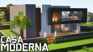 CÓMO HACER UNA CASA MODERNA De Diseño Tutorial Fácil Minecraft/How to build a modern design house #4