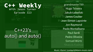 C++ Weekly - Ep 323 - C++23's auto{} and auto()