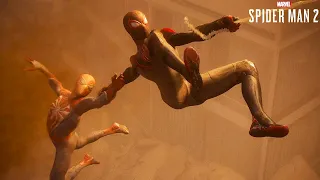 MILES SAVES PETER FROM SANDMAN IN MARVEL'S SPIDER-MAN 2 (PS5)