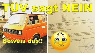 Projekt T3 Oldtimer Camper fast gescheitert!🤦‍♂️ TÜV wollte kein H Kennzeichen | GM Service Nagel