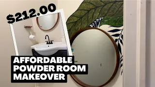 Super Cheap Powder Room Makeover 🫨😳😱