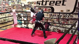 Skender Halili sparring at Church Street Boxing