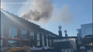 Viewer video: Fire breaks out at Globe Life Park in Arlington