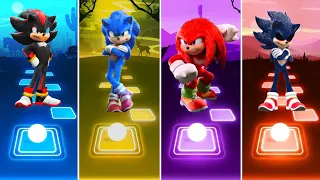 Shadow The Hedgehog 🆚 Sonic The Hedgehog 🆚 Knuckles The Echidna 🆚 Dark Sonic || Tiles Hop Gamepla 🎯🎶