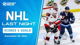 NHL Last Night: All 51 Goals and Scores on December 20, 2022