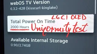 LG C1 48" Screen uniformity test after 2000 hours of full blast gaming (before 1 hour pixel refresh)