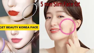5 Min Korea Face Exercise | Best Exercise for Girls to Slim Face Fat | Home Fitness Challenge