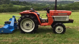 Kubota B1600 4WD Compact tractor with New 4ft Flail mower