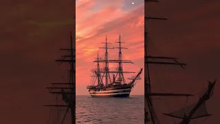 Incredible sunrise with amerigo vespucci🌅