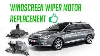 ✔ Front windscreen wiper motor replacement how to repair easy fix diy citroen c5 not working problem