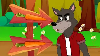 O lobo Mau e os Três Coelhinhos | Conto | Desenho Animado Infantil @OsAmiguinhosContoseHistorinhas