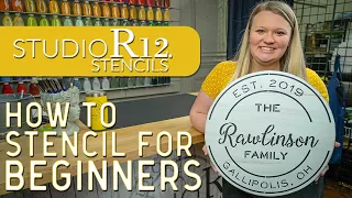 How to Stencil for Beginners with StudioR12 | Personalized Stencil Painting | Basic Stenciling