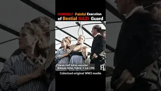 [COLORIZED] DESERVED Brutal EXECUTION of Bestial NAZI Guard - Jenny-Wanda Barkmann #shorts #ww2