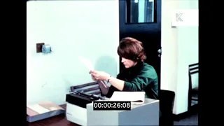 1960s UK, Woman Working in Office, Administration, 16mm