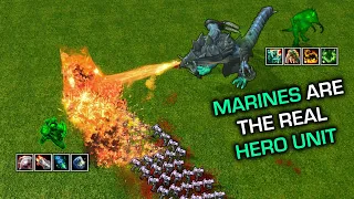 Which of these heroes can beat 80 Marines?【Daily StarCraft Brawl】