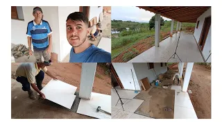 OLHA COMO FICOU NOSSO ALPENDRE DA FRENTE DE CASA DEPOIS DO PISO CERÂMICO!!!