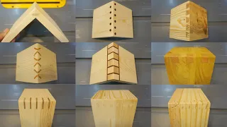 Wooden Corner Joining Techniques - How To Make Wooden Joints - Ahşap Köşe Birleştirme  Teknikleri