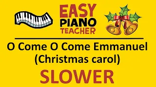 🎹 EASY piano: O Come O Come Emmanuel keyboard tutorial SLOW (Christmas carol) by #EPT