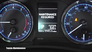 2018 Toyota Corolla maintenance reset / oil light reset