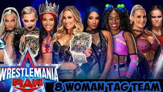 8 Woman Tag Team Match : WWE Raw