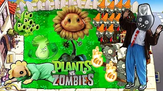 Plants vs zombies - Sunflower turns into sunflower queen, chasing giant zombies