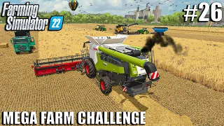 Harvesting 170.000l of WHEAT with CLAAS LEXION  | MEGA FARM Challenge | Farming Simulator 22