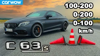 Mercedes-AMG C63s Wie schnell ist er wirklich? 0-100 km/h - 0-200 km/h - 100-200 km/h Beschleunigung