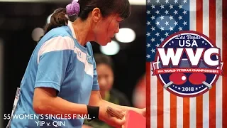 2018 World Veteran Championships Womens Singles over 55 Final   Lily Yip vs Qin Jianhong