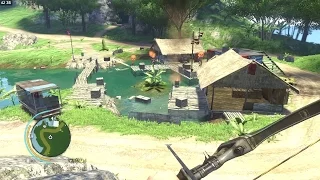 Far Cry 3 - Tequila Sunrise outpost in 1 min 30 sec undetected, all takedowns (and one explosion)