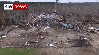 At least 23 dead as tornado swarm hits Alabama