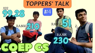 Toppers' Talk 4! | mhtcet 2023 | coep | coep cs