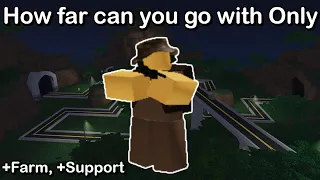 How far can you go with Marksman (+Farm, +Support) | Roblox Tower Battles