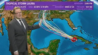 Tropics Update: Tropical Storm Marco nears landfall, Tropical Storm Laura not far behind