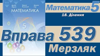 Мерзляк Вправа 539. Математика 5 клас