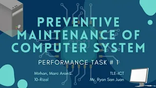 Preventive Maintenance on Computer System || TLE-CSS RIZAL