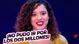 Desirée ganó el millón, fue por el segundo pero no logró superar el primer escalón