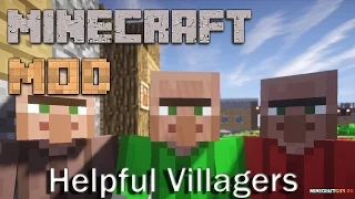 Minecraft Моды:#3 ЖИТЕЛИ-РАБЫ! ( Helpful Villagers Mod)