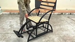 DIY - Great idea from bearings/How to make a relaxing rocking chair / Smart folding metal utensils !