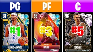 RANKING THE TOP 5 BEST CARDS AT EACH POSITION IN NBA 2K24 MyTEAM!!