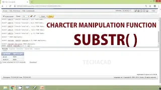 Oracle Tutorial - Character Manipulation Function SUBSTR