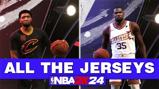NBA 2K24: All Team Jerseys/Uniforms In The Game | Sleeved Jerseys!