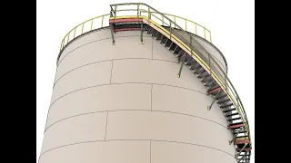 3D modeling and detail of a storage tank with fixed roof in a live demo