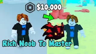 Rich Noob VS Pet Simulator X #2! Noob With All Gamepass Hatched Best Mythical Pet! Roblox