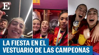 El vestuario de España, tras ganar el Mundial: así lo celebran Carmona y Palalluelo | EL PAÍS