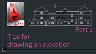 Autocad 2019 - How to draw a floor plan elevation PART 1