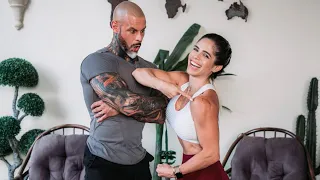 MICHELLE LEWIN: Couples Home Workout // Shoulders and Triceps With Only Towels